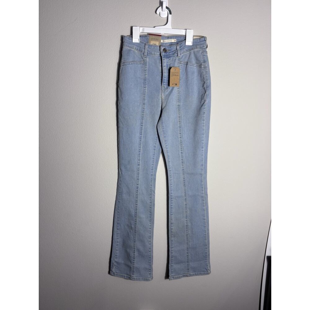 Levi's 725 High Rise Bootcut Jeans Women Light Wash 28x32 NWT Seam Detail
